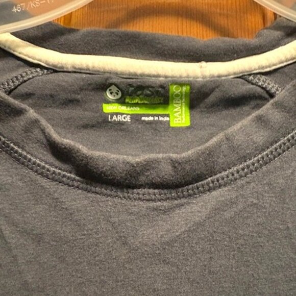 TASC Performance Shirt Mens Iron Heather Short Sleeve Stretch Bamboo Crewneck L - Picture 3 of 7